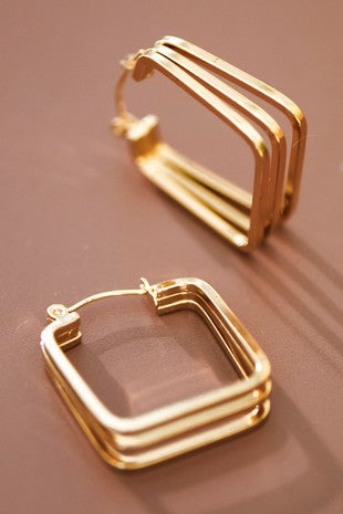18k Waterproof Non-tarnish Stainless Steel Hoops