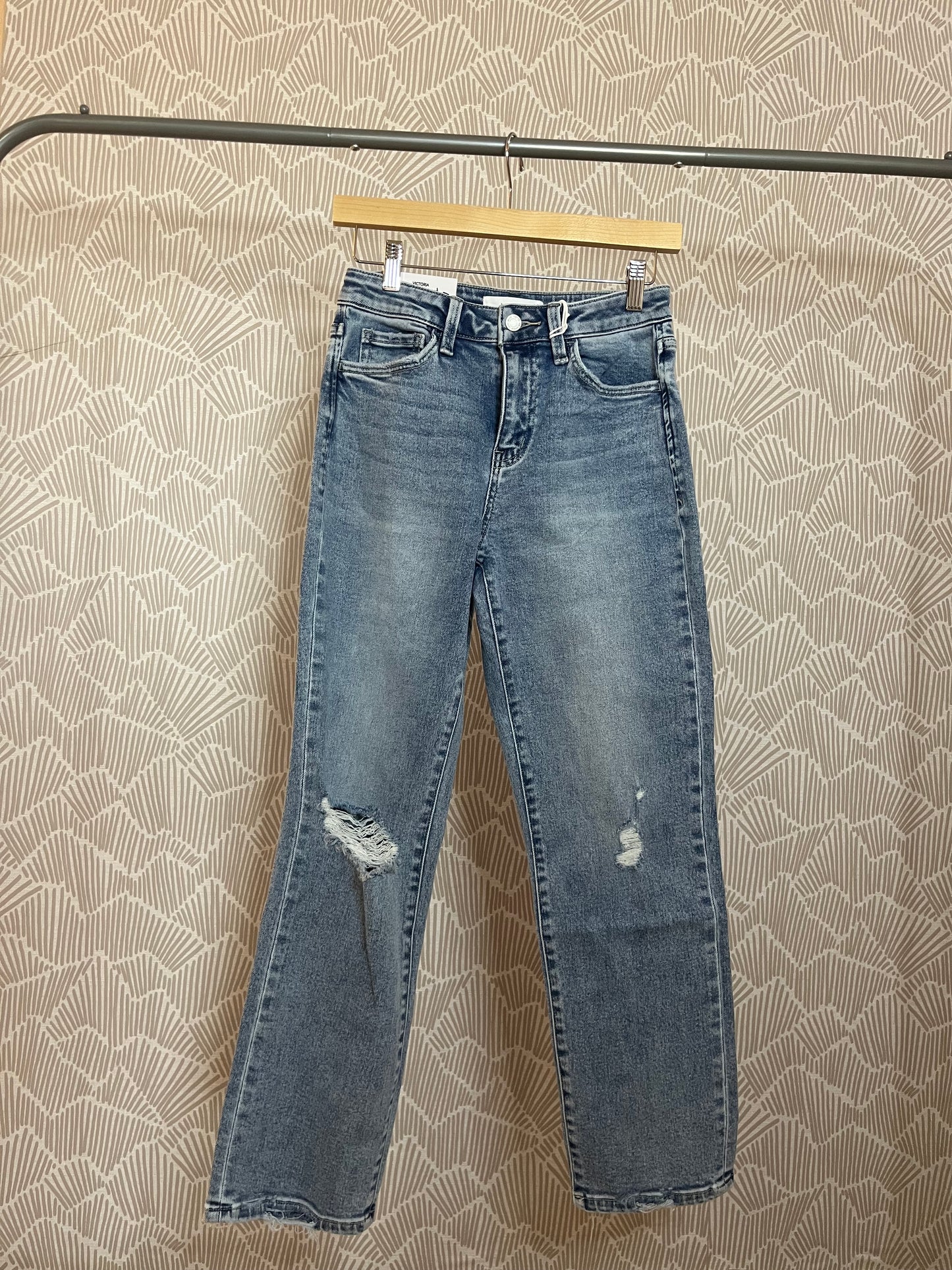 HIGH RISE ANKLE STRAIGHT JEANS
