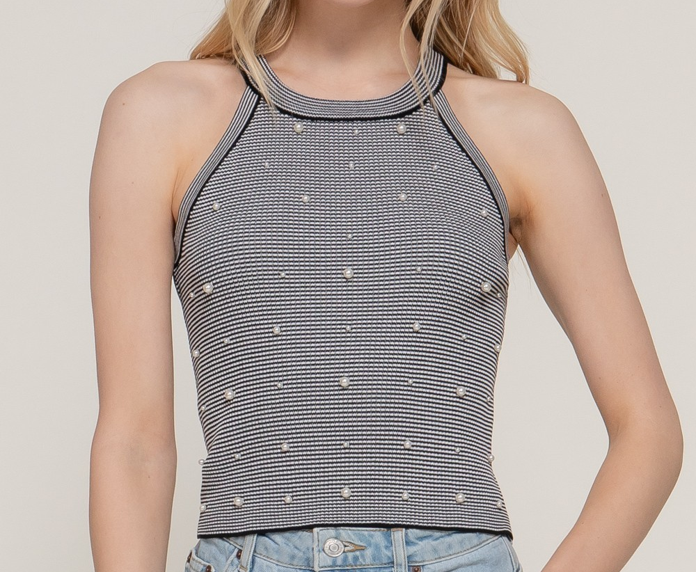 Halter top with Pearls