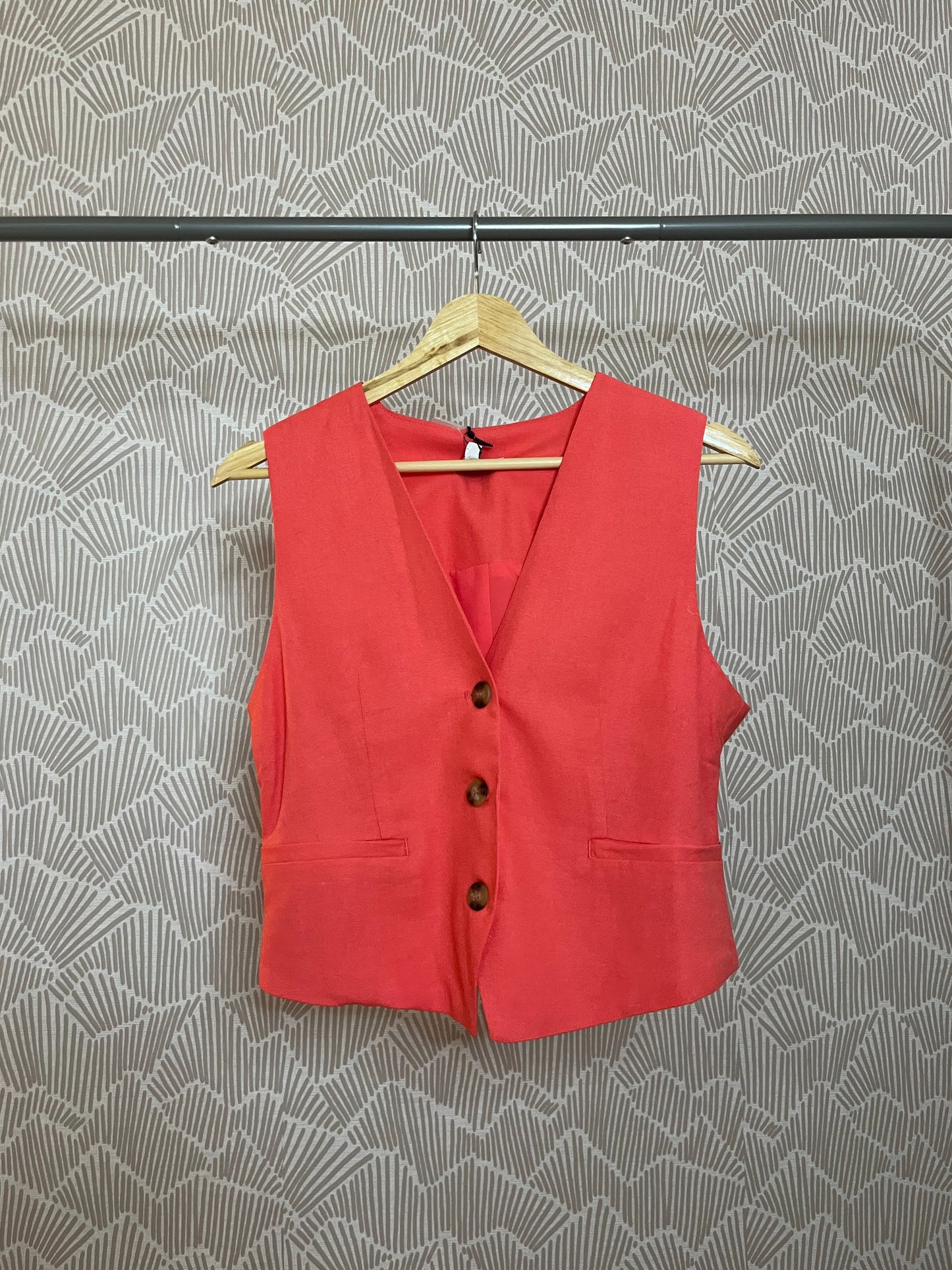 Linen Button-Up Vest