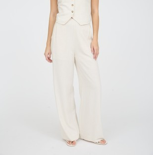 Oatmeal linen pants
