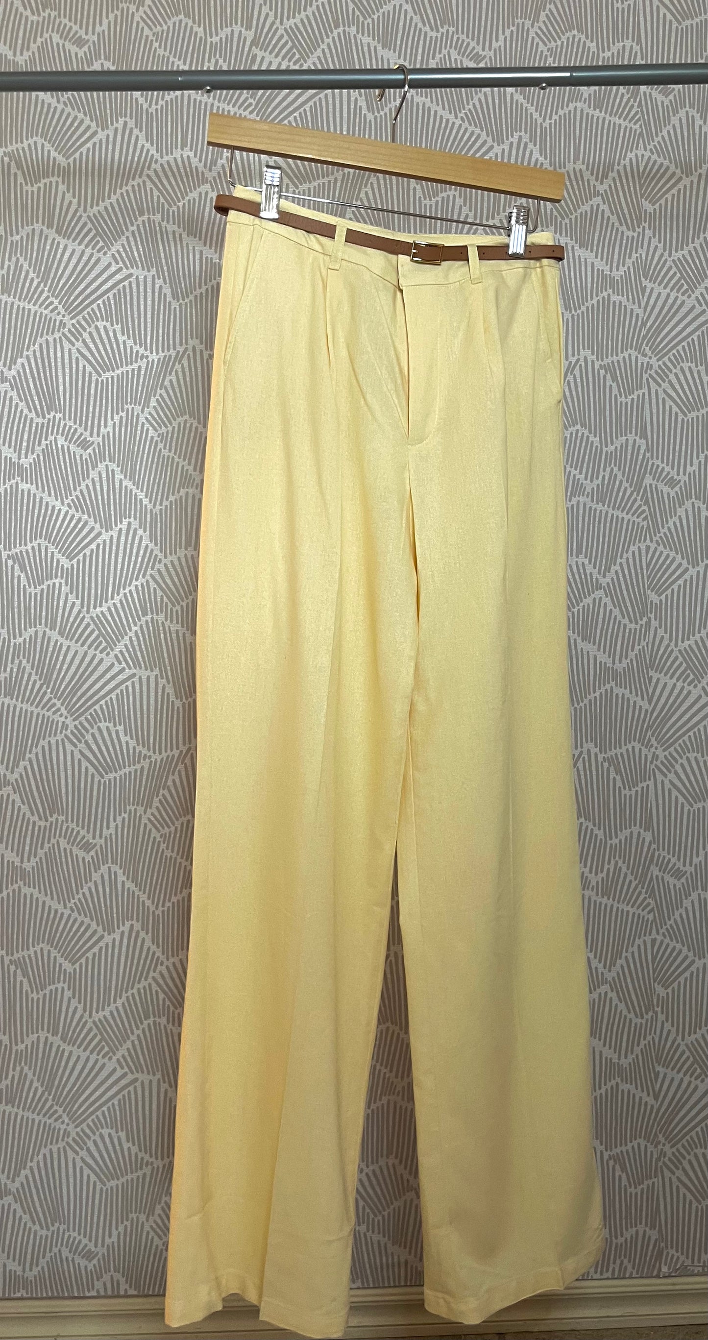 Belted Linen Pants