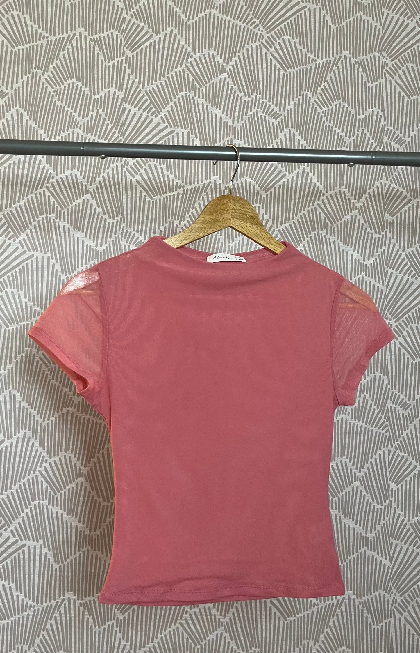 Mesh top short sleeve