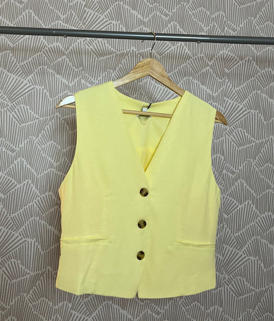 Linen Button-Up Vest