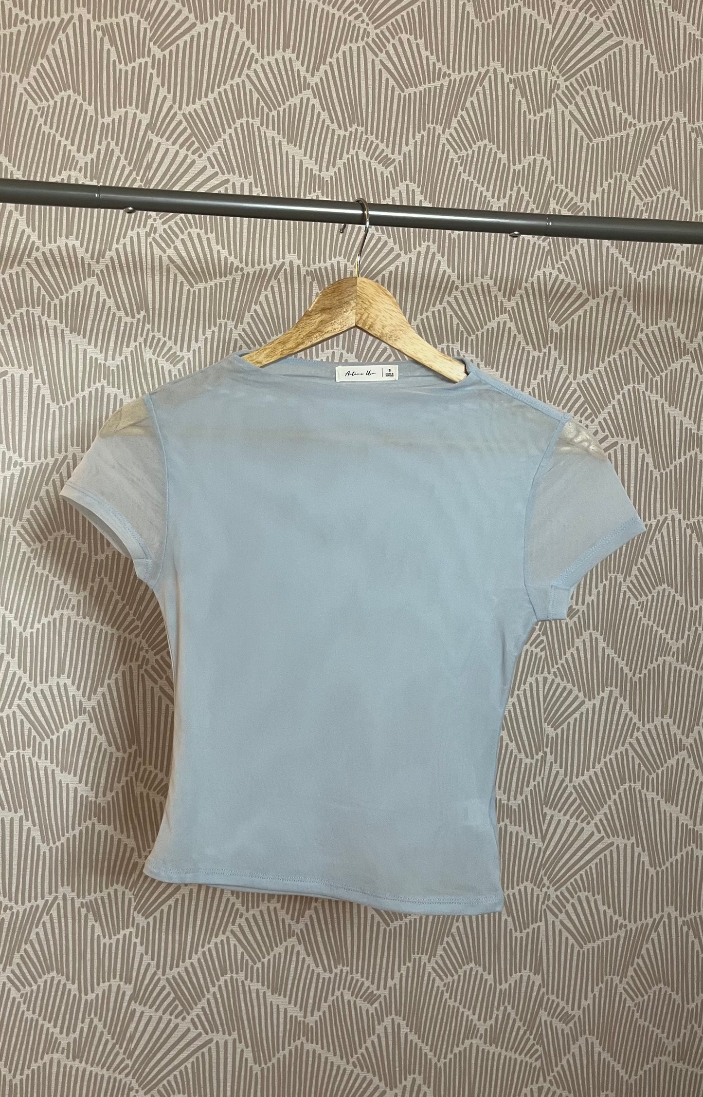 Mesh top short sleeve