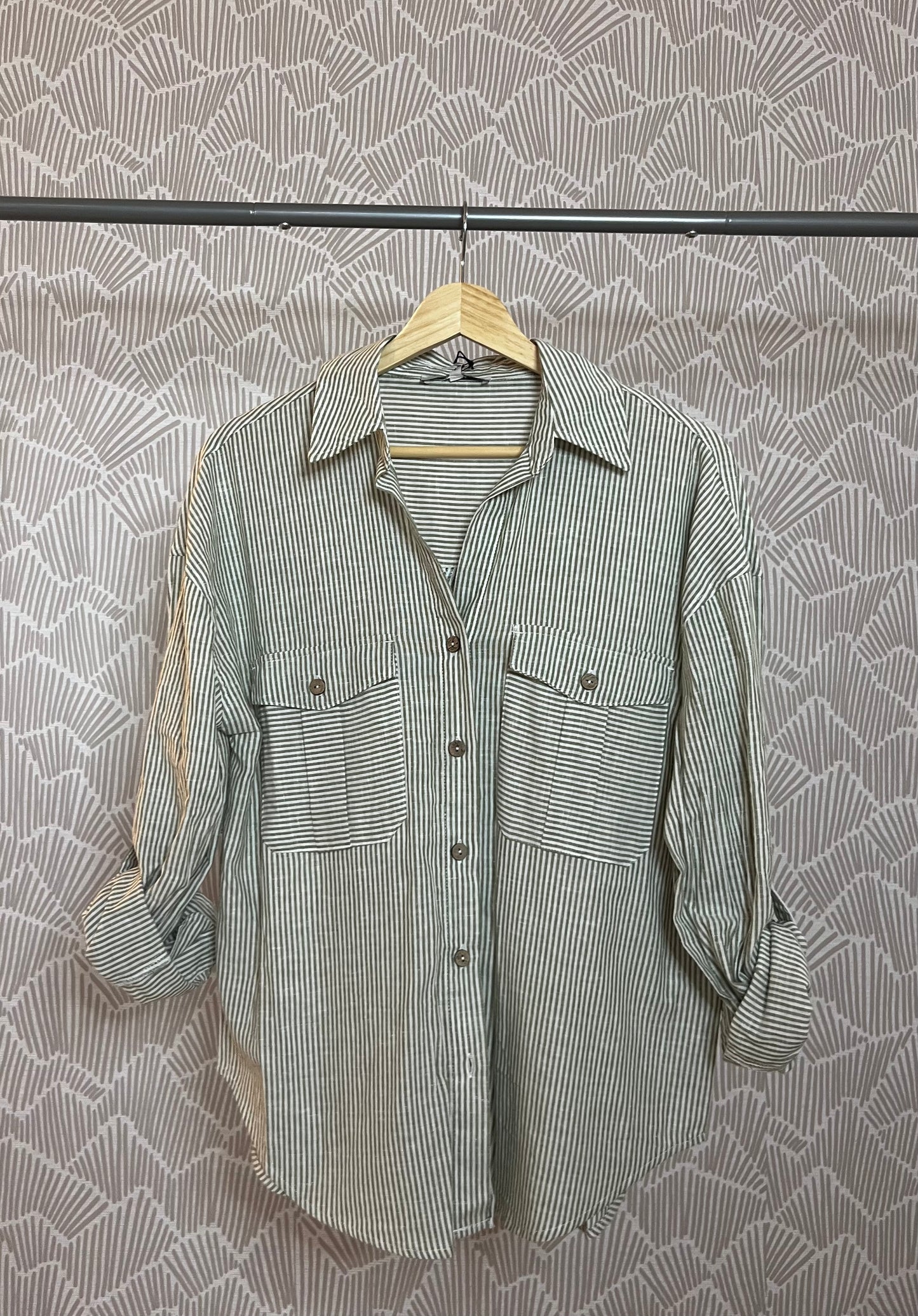 Button-Down Classic Stripe Shirt