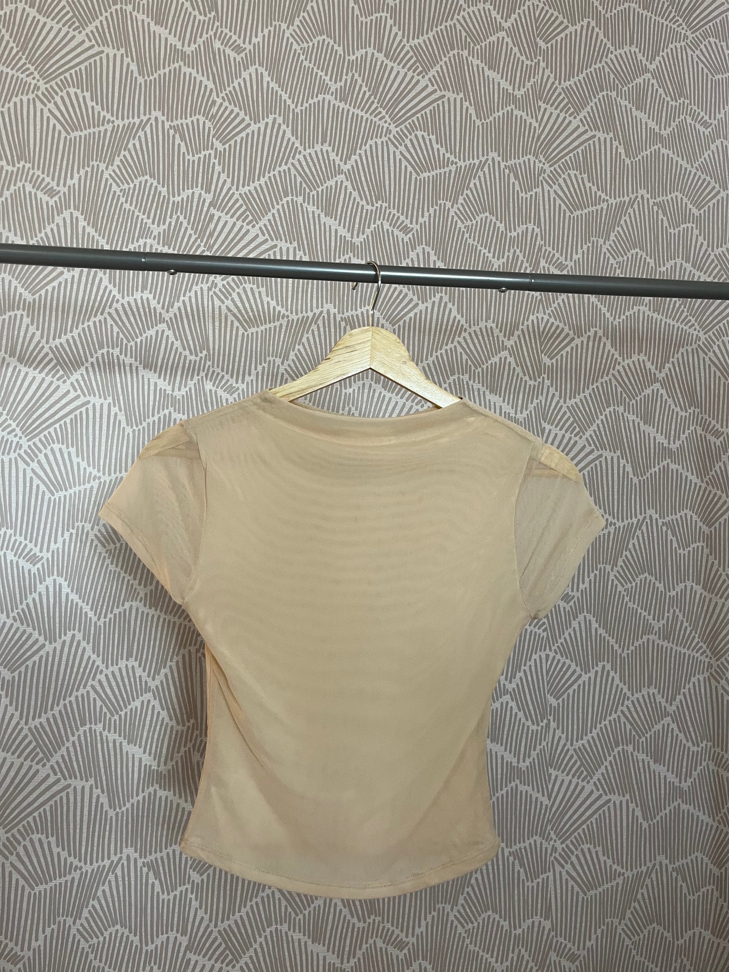 Mesh top short sleeve