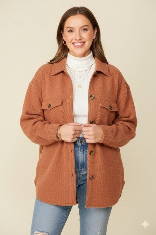 Plus size shacket